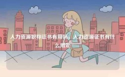 人力资源职称证书有用吗，人力资源证书有什么用处