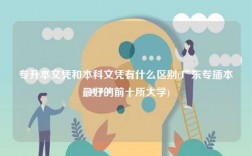 专升本文凭和本科文凭有什么区别(广东专插本最好的前十所大学)