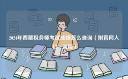 2024年西藏税务师考试成绩怎么查询（附官网入口+流程）