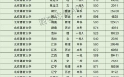 北京体育大学录取分数线