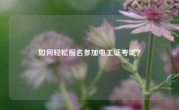 如何轻松报名参加电工证考试？