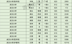 武汉大学 录取分数线(武汉本科最低分数线)