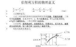 伯努利方程的物理意义