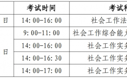 社工证考试时间（6月15日至16日）