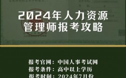 人力资源师2024年报考