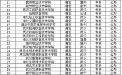 湖北大专学校有哪些学校