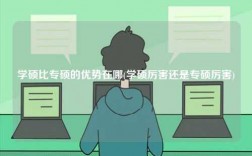 学硕比专硕的优势在哪(学硕厉害还是专硕厉害)