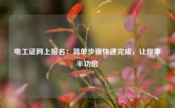 电工证网上报名：简单步骤快速完成，让你事半功倍