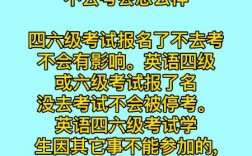 报了四六级不去考会怎么样