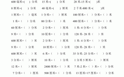 长度单位换算题100道