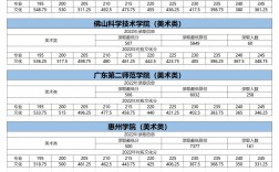 广东美术生可以报考的大学及分数线