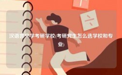 汉语言文学考研学校(考研究生怎么选学校和专业)