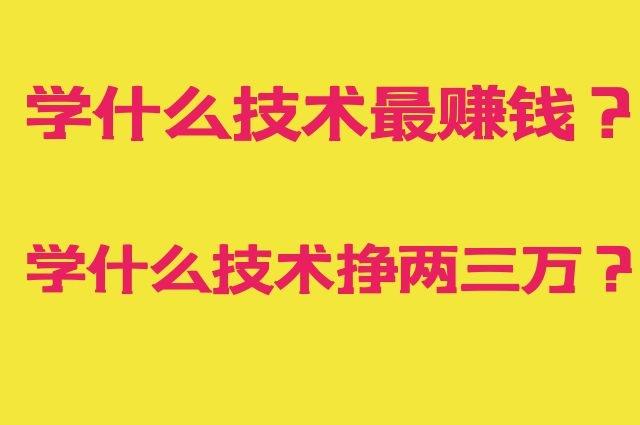 学什么技术挣两三万(现在学什么技术最好也最能挣钱)-图1