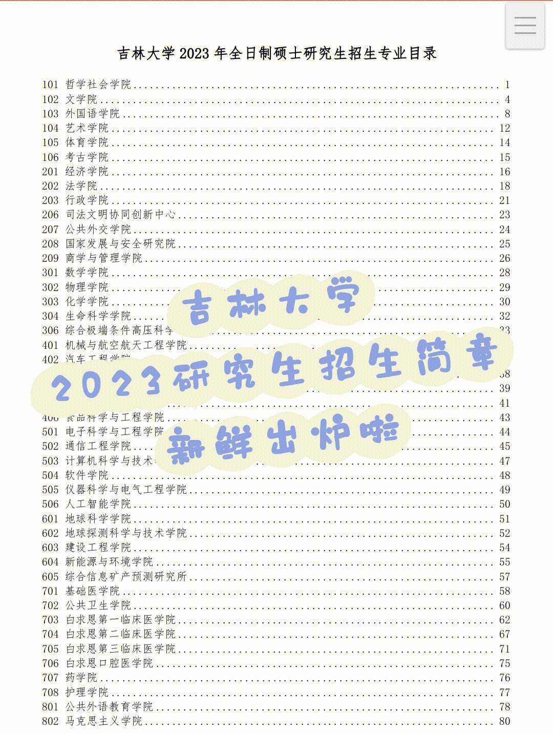 吉林大学研究生调剂信息2023(吉林大学考研拟录取名单)-图1