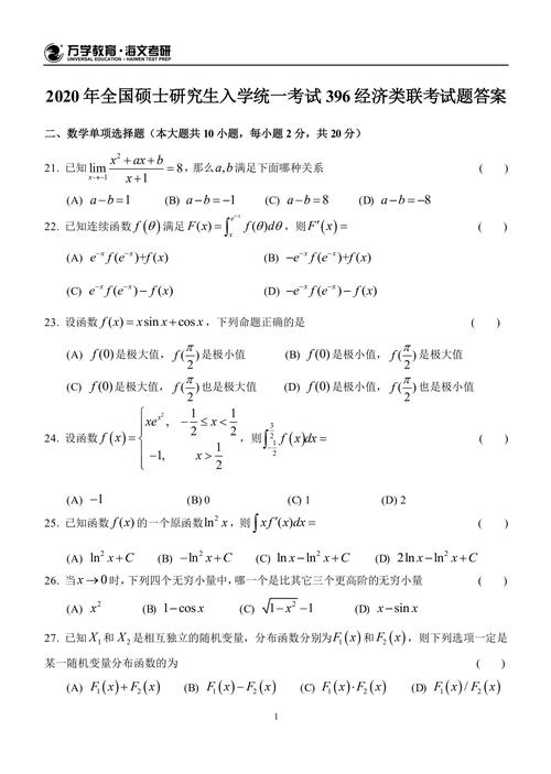 396经济类联考题型及分值(396买什么资料比较好)-图1