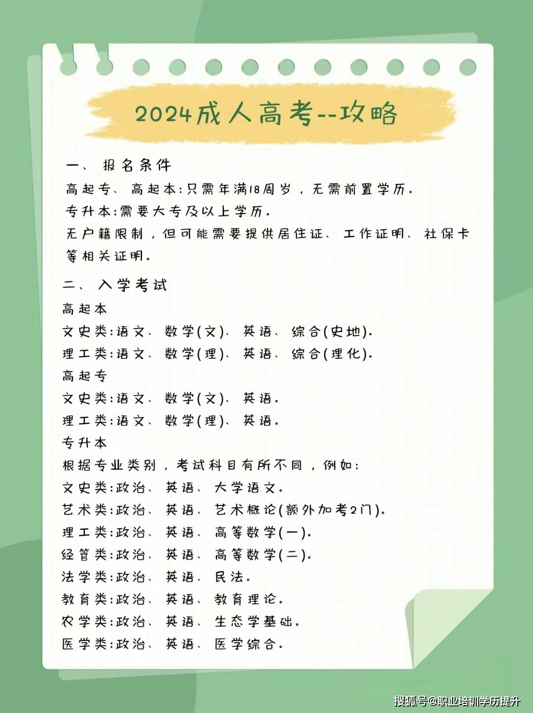 2024成人高考应该学什么(2024成人本科报名时间)-图1