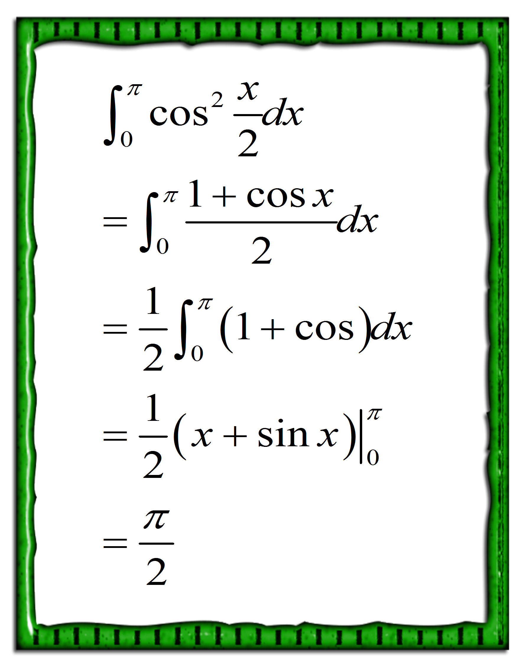 cosx^2的积分(cos²x不定积分的求法)-图1