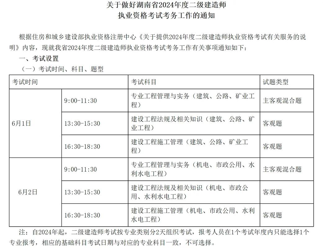 湖南省二建考试时间-图1