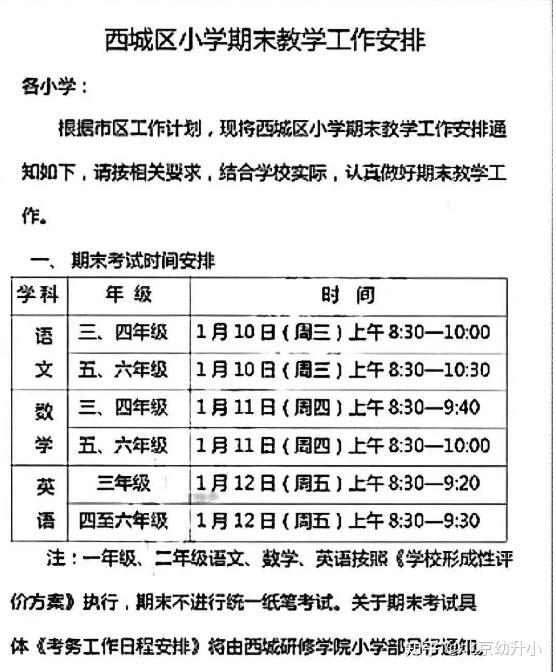 2024年小学期末考试什么时候-图1