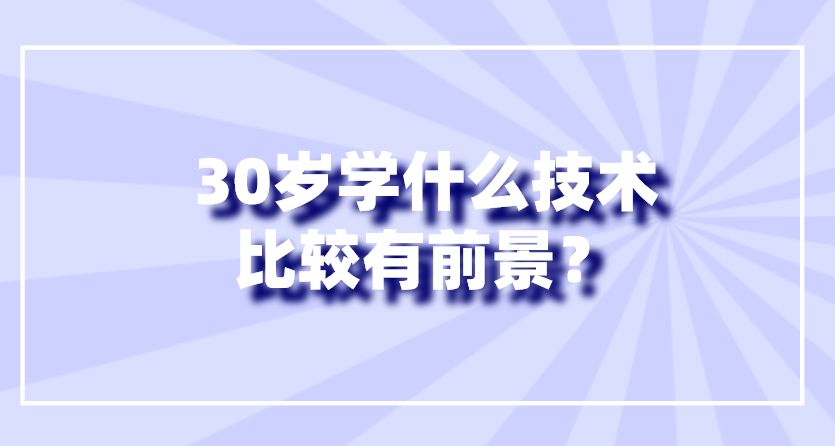 30岁了学什么技术比较好-图1