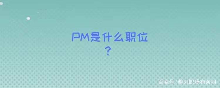 pm是什么职位-图1