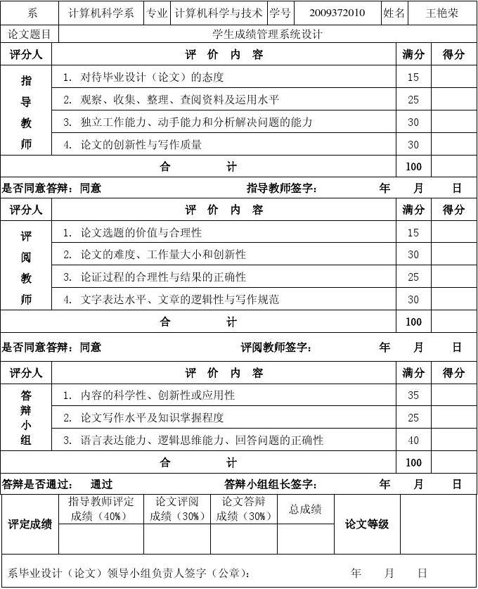 论文多少分及格-图1