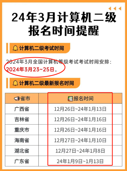 计算机二级考试时间定了吗？报名何时开始？-图1