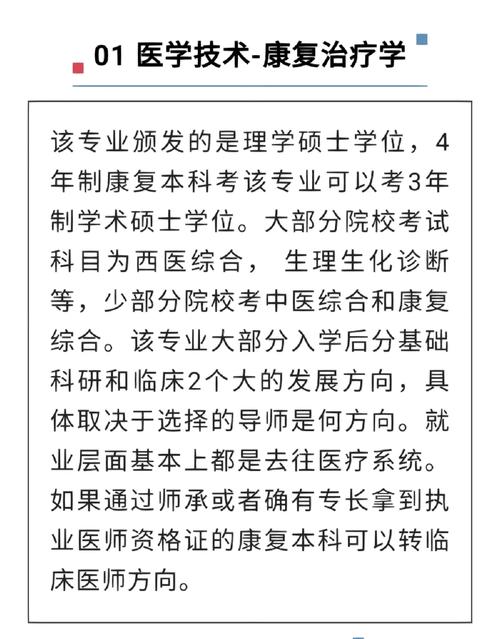 康复治疗学考研可以跨考什么专业-图1