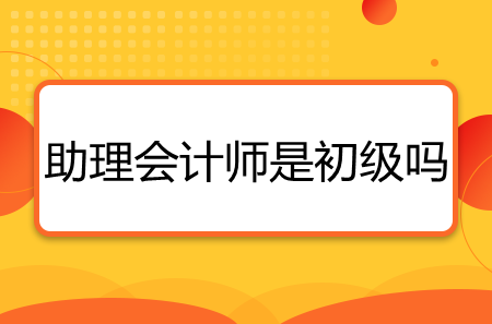 助理会计师是初级会计师吗-图1