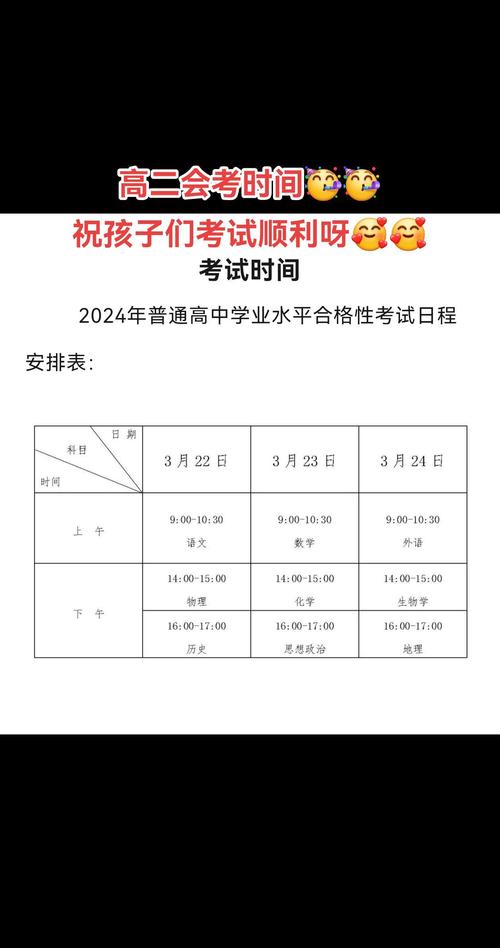 高二学业水平考试时间安排2024-图1